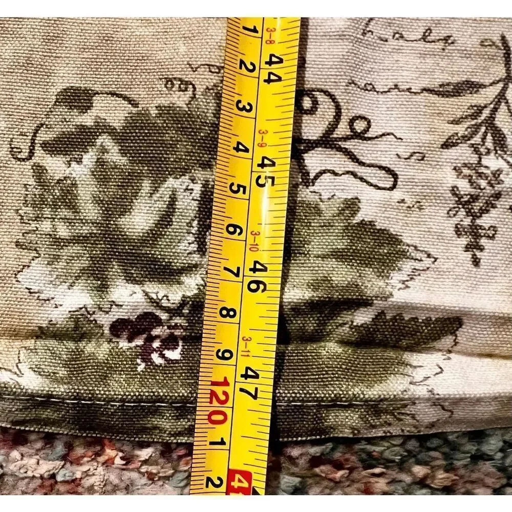 Tuscan Tablecloth Rectangular Grapes Herbs Italy Mediterranean Festive 48”x48”